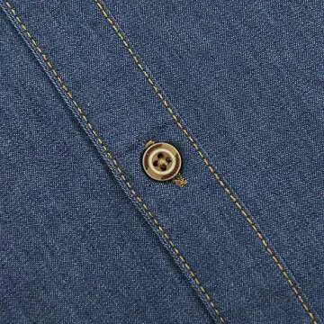 OCHENTA Boys Button Down Chambray Shirt - Ages 2-14