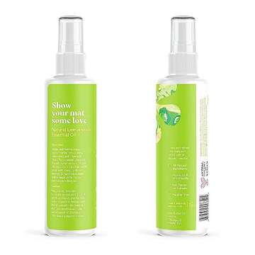 ASUTRA Yoga Mat Cleaner Spray (Mindful Lemongrass), 4 fl oz - No Slippery Residue, Organic Essential Oils Deep-Cleansing for Fitness Gear & Gym Equipment, Microfiber Towel Included