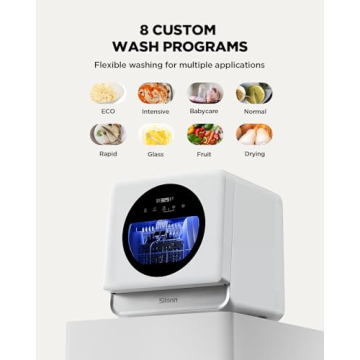 Silonn Mini Countertop Dishwasher for Dorm & RV