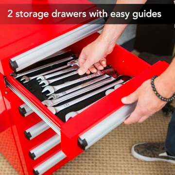 Whynter TBR-185SR 1.8 cu. ft. Portable Tool Box Refrigerator with 2 Drawers and Lock, One Size, Powder Coated Red