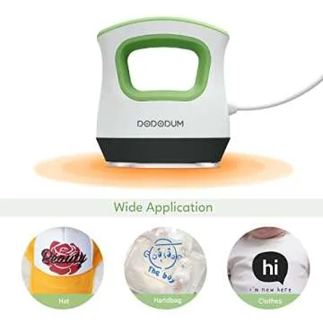 DODODUM Mini Heat Press Machine Easy to Use for T Shirts Shoes Hats Small HTV Iron-on Vinyl Projects Portable Heating Transfer Iron Green