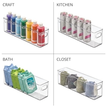 mDesign Stackable Storage Bins for Kitchen and Nursery