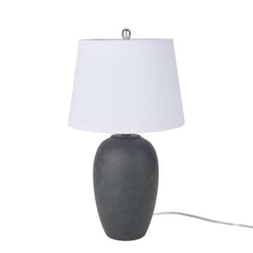 Nourison 23" Vintage Distressed Ceramic Pot Table Lamp - Elegant Home Lighting Solution