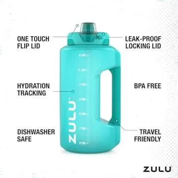 64oz Zulu Goals Jug with Time Markers and Straw