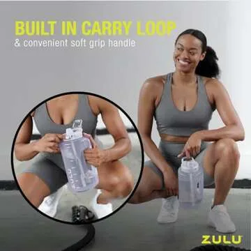 64oz Zulu Goals Jug with Time Markers and Straw