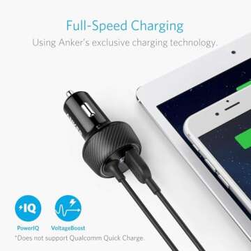 iPhone Car Charger, Anker 24W 2-Port Lightning Car Charger [MFi-Certified], with 3 ft Cable for iPhone 14 13 12 11 Pro Max mini X XS XR 8 Plus, iPad Pro/Air 2/mini, and More