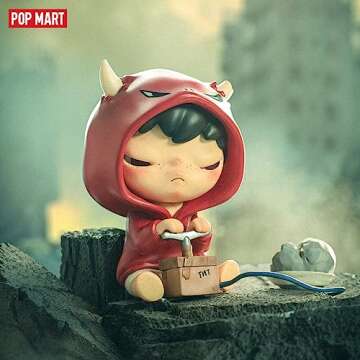 POP MART Hirono Mime Series Figures, Hirono Blind Box Figures, Random Design Action Figures Collectible Toys Home Decorations, Holiday Birthday Gifts for Girls and Boys, Single Box