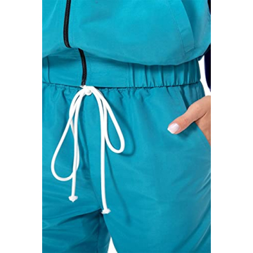 MASSWO Women 80s Sportswear Set Retro Casual Tracksuit