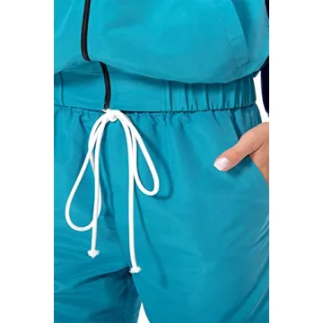 MASSWO Women 80s Sportswear Set Retro Casual Tracksuit