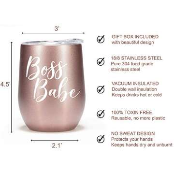 Rock and Llama Boss Babe Tumbler - A Gift for Women Empowerment