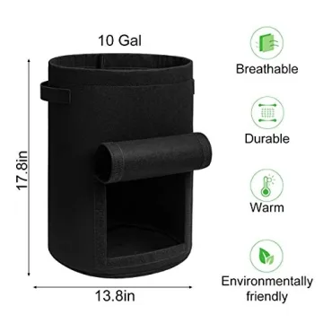 Homyhoo 10 Gallon Potato Grow Bags for Easy Gardening