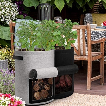 Homyhoo 10 Gallon Potato Grow Bags for Easy Gardening