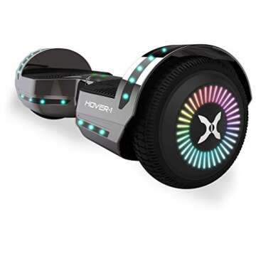 Hover-1 Chrome 2.0 Electric Self-Balancing Hoverboard with 7 mph Max Speed, Dual 200W Motors, 6 Mile...