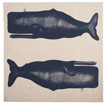 THOMAS PAUL Moby Table Napkin, Ink Blue - Elegant Hand-Printed Cotton Dinner Napkins