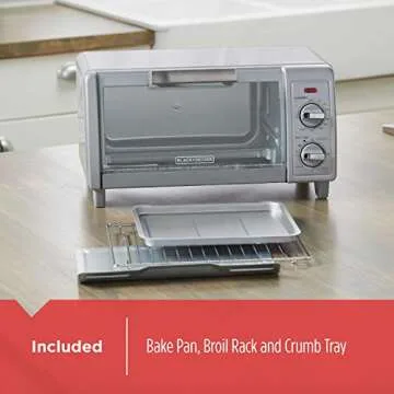 BLACK+DECKER 4-Slice Toaster Oven with Easy Controls