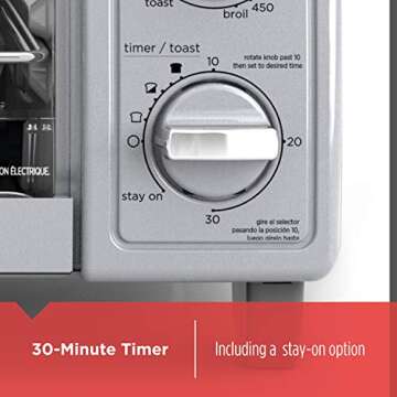 BLACK+DECKER 4-Slice Toaster Oven with Easy Controls