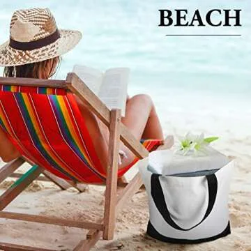 Reginary 16 Pack Canvas Tote Bags Set Large Cotton Tote with Handle Women Kitchen Grocery Tote for DIY Gift