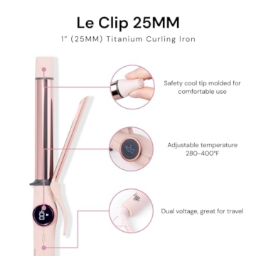 L'ANGE HAIR Le Clip Titanium Curling Iron for Long-Lasting Curls