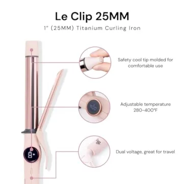 L'ANGE HAIR Le Clip Titanium Curling Iron for Long-Lasting Curls