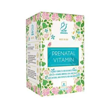 Actif Organic Prenatal Vitamins with DHA and Omega 3 - 90 Count