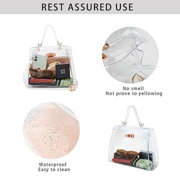 VUIASK Clear Bag Stadium Approved Crossbody Bags For Women Trendy Shoulder Bag Fashion Handbags Stadium Approved Events Festivals