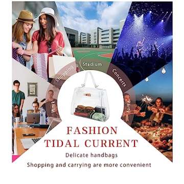 VUIASK Clear Bag Stadium Approved Crossbody Bags For Women Trendy Shoulder Bag Fashion Handbags Stadium Approved Events Festivals