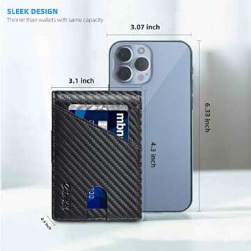 Zitahli Slim Leather Wallet for Men - RFID Blocking Design