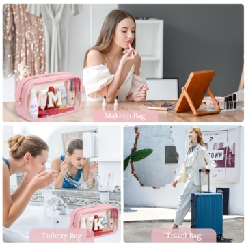 YOOLIFE Personalized Travel Makeup Bag for Girls