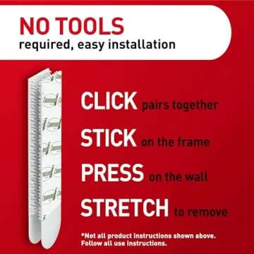 Command 15 lb Large Picture Hanging Strips for Damage-Free Decor