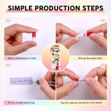 Long Distance Gifts For Girlfriend/Boyfriend - 100pcs Capsule Letter Message in Bottle - Cute Romantic Sentimental Love Notes