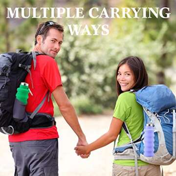 Lallisa Collapsible Water Bottles - 17 oz Portable Solution