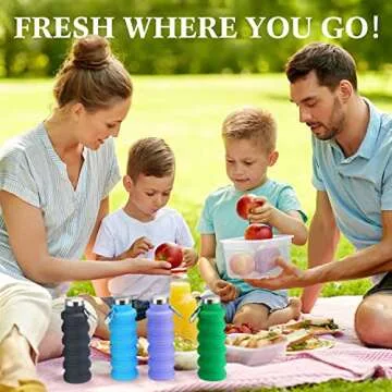 Lallisa Collapsible Water Bottles - 17 oz Portable Solution