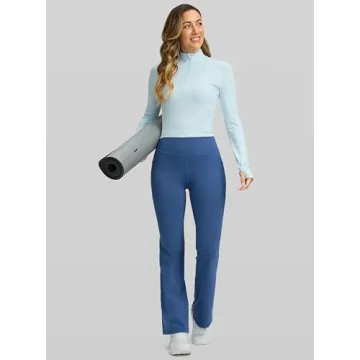 Fleece Lined Women's High Waist Flare Leggings