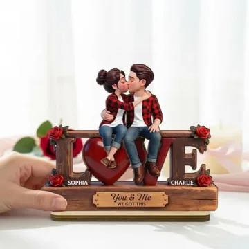 Personalized Couple Sign, Custom Wooden Home Decor Gift