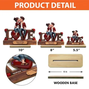 Personalized Couple Sign, Custom Wooden Home Decor Gift