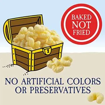 Pirate's Booty Aged White Cheddar Cheese Puffs, Gluten Free, Kids Snacks, 0.5oz Individual Size Snack Bags (12 Count)