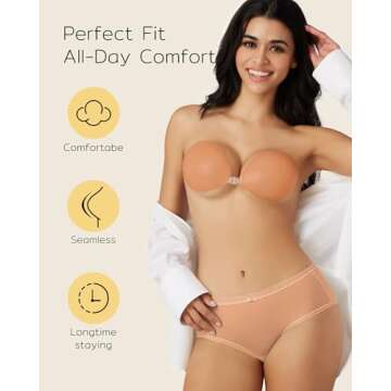 Niidor Adhesive Bra: Ultimate Push Up Strapless Comfort for Women