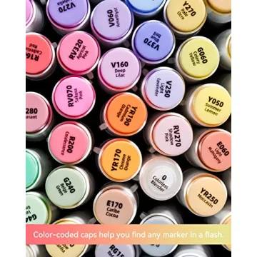 Ohuhu 48 Mid-Tone Alcohol Brush Markers for Artists