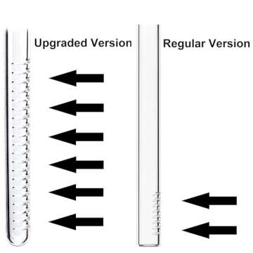 JARDLI Glass Lily Pipe for Aquariums - 17mm Design