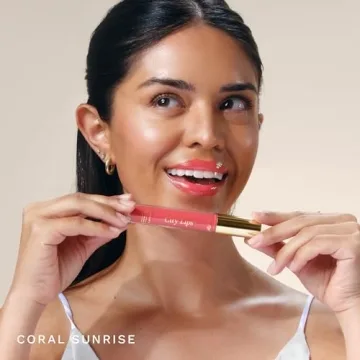 City Beauty City Lips Plumping Lip Gloss in Coral Sunrise - High-Shine Gloss for Fuller, Younger-Looking Lips | Hydrating & Smoothing Lip Treatment Hyaluronic Acid