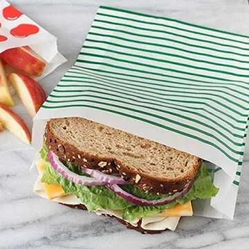Lunchskins Eco-Friendly Sealable Sandwich Bags - 50 Pack