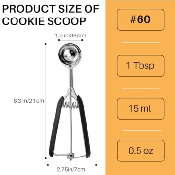 JUNADAEL J Small Cookie Scoop for Perfect Cookies