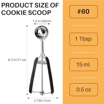 JUNADAEL J Small Cookie Scoop for Perfect Cookies
