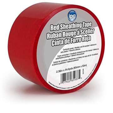 IPG 5937USR Sheathing Tape, 2.36" x 54.6 yd, Red