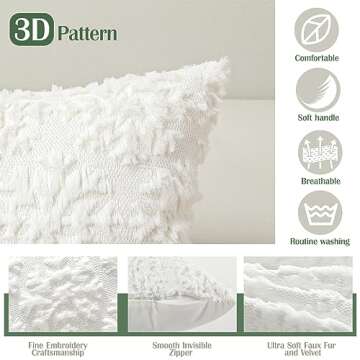 Lewondr Christmas Throw Pillow Covers Set of 2