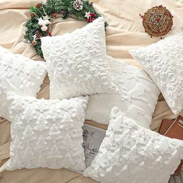 Lewondr Christmas Throw Pillow Covers Set of 2
