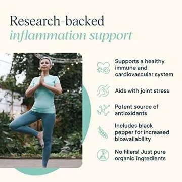 Ora Organic Turmeric Curcumin with Piperine - Pure Extracts for Joint Stress and Cardiovascular Health, Support Healthy Cognitive Function, No Filler Ingredients - 90 Vegan Tablets, 1 Month Supply