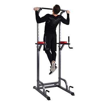 MAGIC FIT Power Tower Multi-Function Workout Dip Station for Home Gym Training Fitness Exercise Equi...
