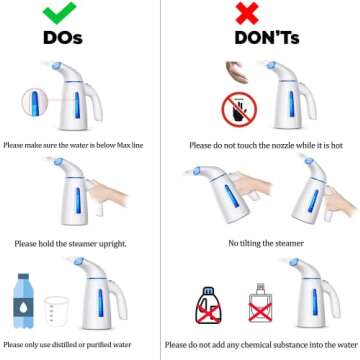 OGHom Steamer for Clothes Steamer, Handheld Garment Steamer 240ml Portable Clothing Steam Iron OGH-HL6