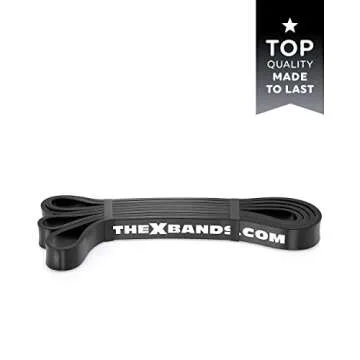THE X BANDS Long Resistance Bands - Squat Bands - Booty Band - Pull Up Bands - Loop Bands - Fitness Bands Resistance Long - Rubber Resistance Bands - Extra Strong Resistance Bands - 50 Lb Black…